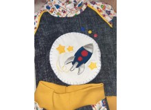 Stickdatei - Rakete und Sterne